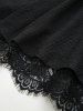 Gothic Buckle Grommet Strap Lace Trim Textured Crisscross Strappy Suspender A Line Skirt -  