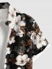 Ombre Floral Leaves Print Shirt Swimsuit Plus Size Matching Hawaii Beach Outfit For Couples -  