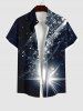 Costume Brillant Grande Taille Imprimé à la Galaxie - Noir 