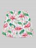 Tenue de plage hawaïenne assortie grande taille à imprimé flamant rose, fleur de lotus et feuilles pour couples - Rose clair 