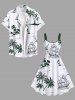 Plus Size Coconut Tree Sailboat Cruise Print Hawaii A Line Tank Dress -  