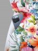 Matching Hawaii Shirt and Romper Plus Size Beach Outfit Tropical Leaf Hibiscus Printed for Couples -  