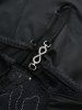 Star Stamping Lace-up Cold Shoulder Lace Trim Top and Scalloped Tassel Flare Pants Plus Size Outfit -  