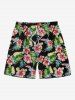 Matching Hawaii Shirt and Romper Plus Size Beach Outfit Tropical Leaf Hibiscus Printed for Couples -  