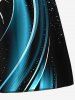 Galaxy Glitter Light Beam 3D Print Plus Size Matching Hawaii Beach Outfit For Couples -  