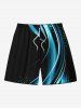 Galaxy Glitter Light Beam 3D Print Plus Size Matching Hawaii Beach Outfit For Couples -  