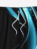 Galaxy Glitter Light Beam 3D Print Plus Size Matching Hawaii Beach Outfit For Couples -  
