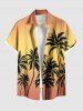 Coconut Tree Ombre Print Plus Size Matching Hawaii Beach Outfit For Couples -  