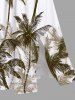 Plus Size Coconut Tree Print Split Hawaii Midi Dress -  
