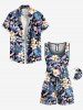 Barboteuse Chinée Fleur Feuille Tropicale Imprimées de Grande Taille - Multi-A S