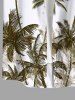 Coconut Tree Print Plus Size Matching Hawaii Beach Outfit For Couples -  