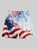 Fireworks Painting Splatter American Flag Print Plus Size Matching Outfit For Couples -  