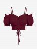 Tropical Leaf Hibiscus Flower Print Hawaii Plus Size Matching Set -  