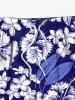 Plus Size Flowers Leaf Print Hawaii Beach Shorts For Men -  