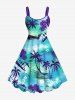 Coconut Tree Flower Ombre Seascape Print Plus Size Matching Hawaii Beach Outfit For Couples -  