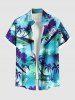Coconut Tree Flower Ombre Seascape Print Plus Size Matching Hawaii Beach Outfit For Couples -  