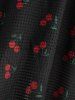 Cherry Print Starfish Buckle Lace Trim High Low Tank Dress -  