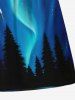 Plus Size Trees Galaxy Star Print Hawaii Shorts For Men -  