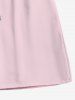 Plus Size Solid Color Pockets Drawstring Beach Shorts For Men -  