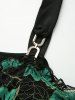 Plus Size Floral Lace Ruffles Backless Layered Tank Top -  
