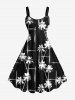Coconut Tree Print Plus Size Matching Hawaii Beach Outfit For Couples -  