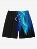 Galaxy Star Tree Light Beam 3D Print Plus Size Matching Hawaii Beach Outfit For Couples -  