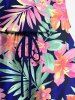 Matching Hawaii Shirt and Romper Plus Size Beach Outfit Tropical Leaf Hibiscus Printed for Couples -  