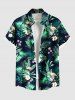 Tropical Leaf Flowers Flamingo Print Plus Size Matching Hawaii Beach Outfit For Couples -  