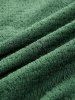 Robe asymétrique texturée froncée à taille cintrée avec fermeture éclair et anneau en O, grande taille - Vert Mer Moyen 2X | US 18-20