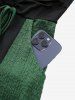 Robe asymétrique texturée froncée à taille cintrée avec fermeture éclair et anneau en O, grande taille - Vert Mer Moyen 2X | US 18-20