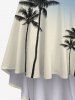 Plus Size Coconut Tree Ombre Print High Low Hawaii Cami Dress -  