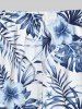 Plus Size Tropical Leave Hibiscus Floral Print Hawaii Drawstring Beach Shorts For Men -  