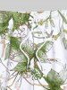 Short de plage hawaïen grande taille à cordon de serrage et imprimé fleurs, feuilles et branches pour homme - Blanc L