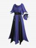 Plus Size Zipper O-ring Waist Cinched Pocket Ruched Textured Asymmetrical Dress -  