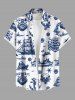 Skulls Pirate Ship Anchor Cruise Print Plus Size Matching Hawaii Beach Outfit For Couples -  
