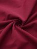 Plus Size Lace Up Solid Pockets Handkerchief Dress with Removable Belt -  