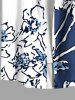 Plus Size Floral Butterfly Colorblock Print Hawaii Button Pocket Shirt For Men -  