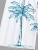 Plus Size Coconut Tree Print Hawaii Beach Shorts For Men -  