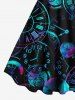 Plus Size Industrial Style Clocks Print Tank Dress -  