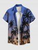 Coconut Tree Ombre Sky Print Plus Size Matching Hawaii Beach Outfit For Couples -  
