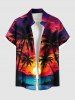 Coconut Tree Sun Seascape Cloud Print Plus Size Matching Hawaii Beach Outfit For Couples -  