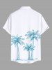 Tenue de plage hawaïenne assortie grande taille à imprimé cocotier pour couples - Blanc 