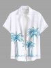 Tenue de plage hawaïenne assortie grande taille à imprimé cocotier pour couples - Blanc 