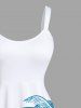 Tenue de plage hawaïenne assortie grande taille à imprimé cocotier pour couples - Blanc 