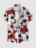 Tenue de plage hawaïenne assortie grande taille à imprimé floral pour couples - Rouge 