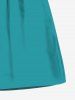 Plus Size Hawaii Solid Drawstring Beach Shorts For Men -  