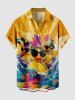 Cool Duck Feather Sea Waves Print Plus Size Matching Hawaii Beach Outfit For Couples -  
