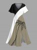 Coconut Tree Colorblock Print Plus Size Matching Hawaii Beach Outfit For Couples -  