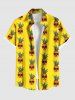 Pineapple Skulls Print Plus Size Matching Hawaii Beach Outfit For Couples -  