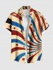 Patriotic American Flag Print Plus Size Matching Outfit For Couples -  